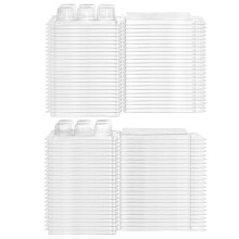 100Er-Pack Wachsschmelz-Clamshell-Form, Transparenter, Leerer Kunststoff-WachsschmelzbehäLter mit 6 Mulden für Selbstgemachte Wachsschmelze,