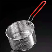 Cesta de Fritura, Cesta de Malha para Fritura Profunda, Escorredor para Cozinhar Macarrão, Cesta de Fritura, Frigideira, Panela de Óleo, Filtro de