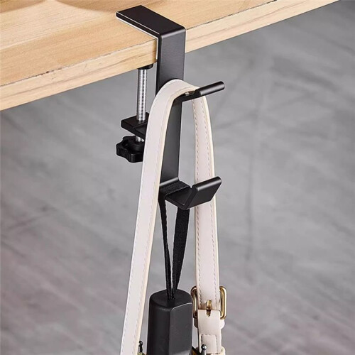 Non-Punched Bag Hook Student Desk Side Bag Hanging Tool Removable and Movable Handbag Holder Multi-Function Desk Hook 2