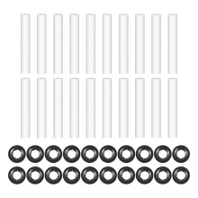 20 Sets Garage Door Hinge Quiet Roller Sleeves,11mm ID 80mm Length Roller Shaft Nuts Bearing Gaskets for Cars RV Garage