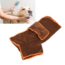 Hundetrocknungsmantel Badmantel Handtuch XL Braun Polyester