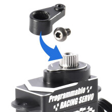 RC-Autozubehör, DIY Metall-Lenkgetriebearm-Driftauto für AFRC D2114 D2307 D1338 D2407 D2411 D1410 Lenkgetriebe