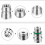4pc VA-LH11 A/C R-12 to R-134a Retrofit Conversion Adapter Fitting for 1/4 SAE Thread Low High Side Conversion 4