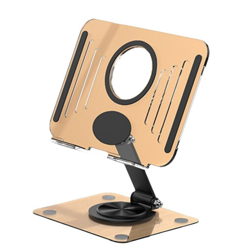 Tablet Stand Folding Adjustable Desk Holder Transparent Acrylic Tablet Bracket Black