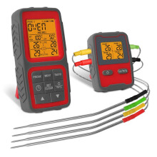 Termometro per Carne Wireless per Grigliare e Affumicare con Quattro Sonde per Carne, Timer da Cucina Termometro Digitale per Alimenti da Cucina