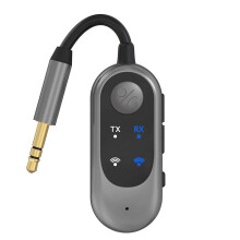 Wireless Audio Transmitter for Headphones 3.5mm Audio Jack Adapter for TV, Airplane, Car, PC, Gym Equipment