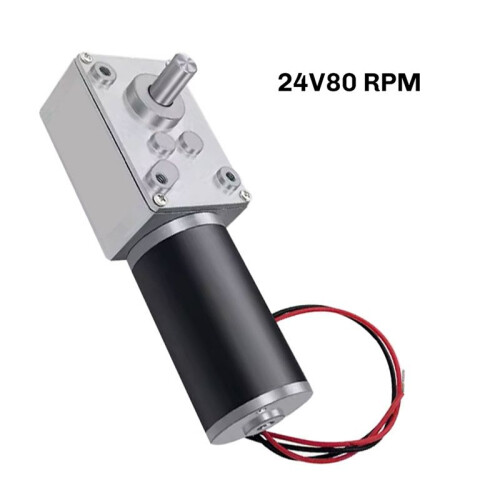 5840-31ZY Turbo Worm Encoder Micro- Reduction Motor Self Locking Speed Control Small Motor 24V 80RPM 2