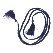 Woven tassel belt knot decorated waist chain waist rope Navy