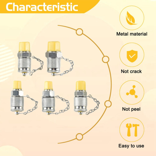 14Pcs Hydraulic Pressure Test Point Testing Coupling Adapter Set for Hydraulic System Kit 1