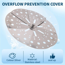 Stainless Adjustable Drop Lid Simmering Food Pot Cover Anti-Overflow Prevention Cover Steaming Rack