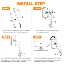 Doors Off Mirrors for CJ YJ TJ JK JL & Unlimited, Wider Rearview Mirrors Square Door Side Hinge Mirror