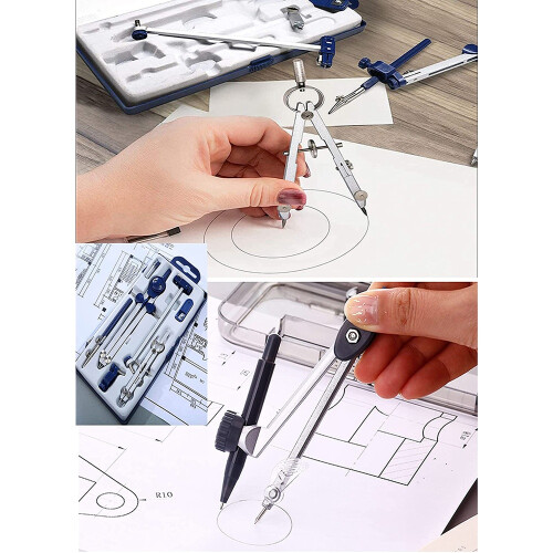 9Pc Drafting Compass for Geometry Set Tool Compass Drawing Tool for Geometry for Drafting, Math, Drawing, Engineer Tool 1