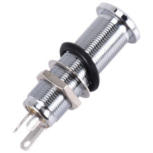 1/4 di pollice Chrome Cylinder montaggio a filo Jack per la chitarra basso elettrico