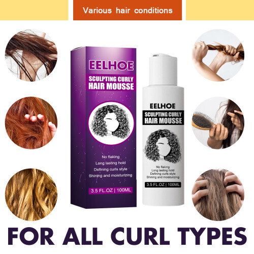 EELHOE Locken-Mousse 100 ml Ø3,8  13,4 cm Transparent 2