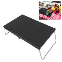 Edelstahl Klapptisch Camping 32x12,3x21cm Tragbarer Beistelltisch für draußen