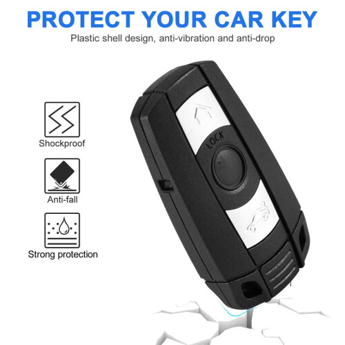 Replacement 3 Button  Remote Keyless Key Shell Fob Case for  1 3 5 6 7 E90 E93 E92 M3 M5 X3 X5 1