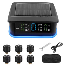 Bandenspanningscontrolesysteem voor Campers met 6 Externe Sensoren voor Temperatuurbewaking