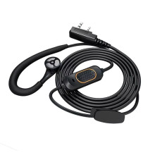 2 Pin Silicone Material Walkie-Talkie Headset Wired Two Way Ham Radio Earpiece Earphone for BF-888S UV5R