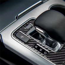 For Stinger 2019-2023 Real Carbon Fiber Car Decoration Accessories Interior Sticker Shifter Panel Sticket