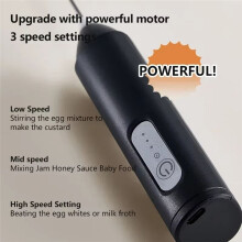 Cordless Electric Milk Frother USB Blender 3 Speeds Handheld Milk Foamer for Coffee Cappuccino Foam Maker Whisk A