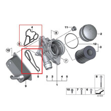 Car Engine Oil Filter & Cooler Housing Gasket Seal Kit for E60 E90 E91 325I 11427537293