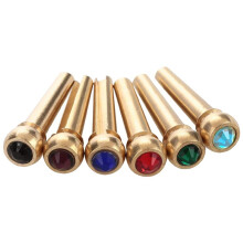 6pcs Brass Bridge Pins for Acoustic Guitars Fixed String Nails for 6 & 12 String Instruments Enhanced Tone & Stability