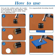 8 Sizes Hole Punch Set Leather Circle Cutter Tool Set Round Hole Punch 20mm - 55mm Hollow Punch Cutter Tool Set