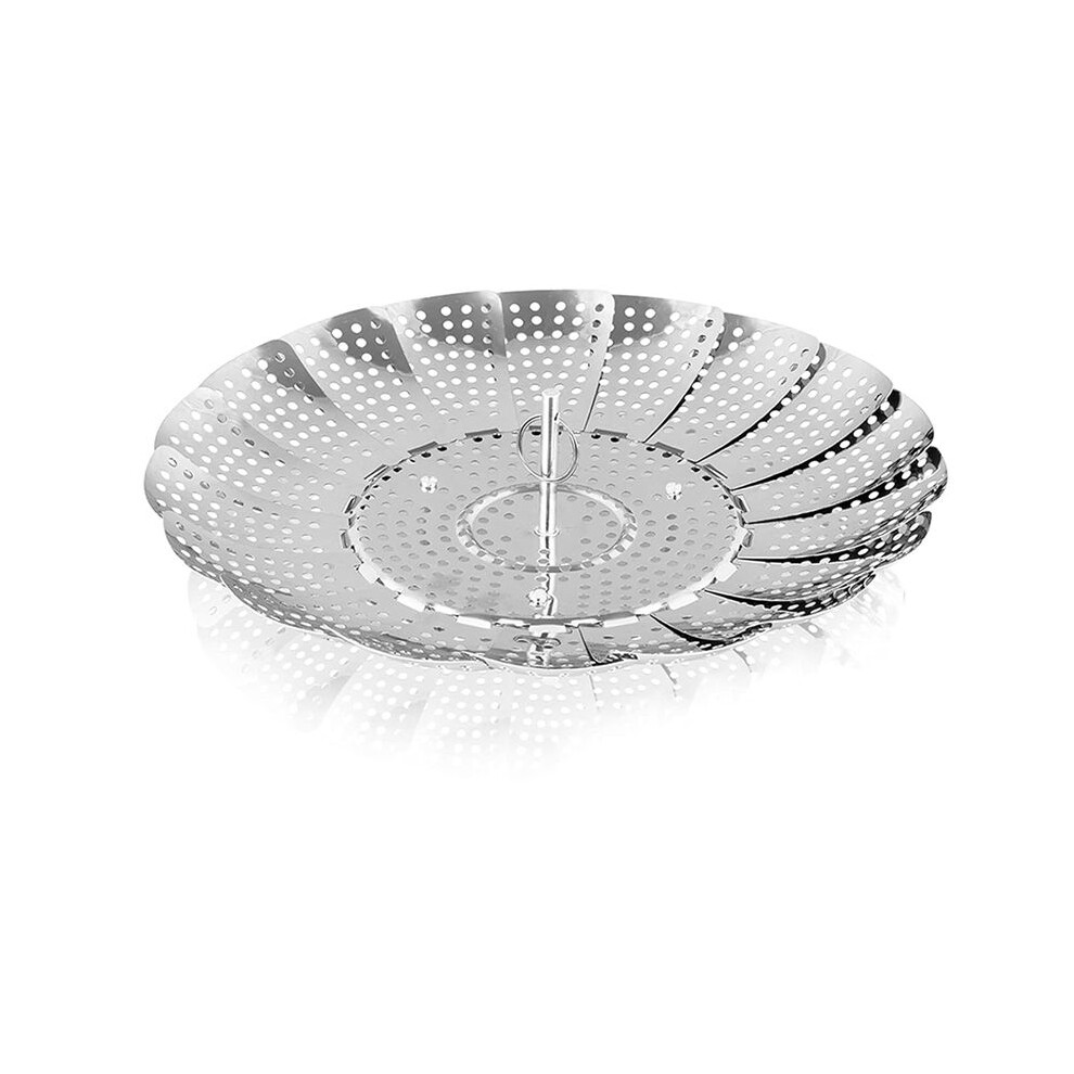 Semoic Vegetable Steamer Basket, Premium Stainless Steel Veggie Steamer Basket - Folding Expandable Steamers