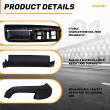 1K4868049C Auto Schwarz Farbe Innen Türgriff Haltegriff Abdeckung Set für 5 MK5 MK5 LHD
