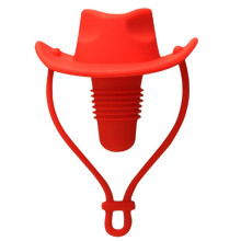 2 Tappi In Silicone per Vino A Forma di Cappello da Cowboy, Tappi Decorativi per Bottiglie di Vino In Vetro, Tappi per Bottiglie con Design A Sombrero