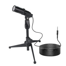 Micrófono de Condensador Micrófono de Escritorio para Grabación para PC Computadora Portátil Transmisión de Video Juegos Podcasts Voces