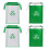 4PCS Recycle Waste Bin Bags for Kitchen Home Trash Sorting Bins Organizer Waterproof Baskets Compartment Container 1