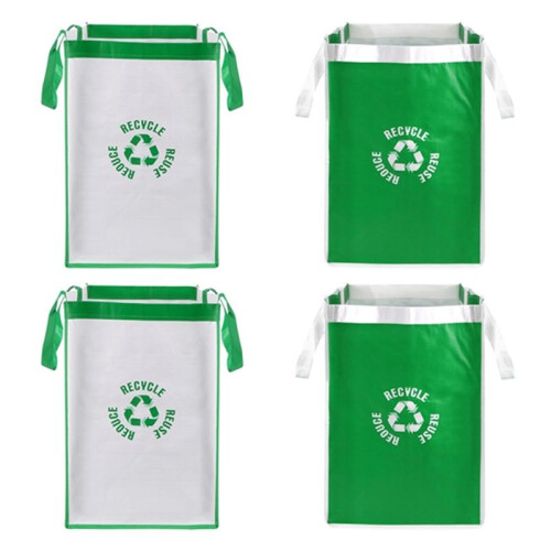 4PCS Recycle Waste Bin Bags for Kitchen Home Trash Sorting Bins Organizer Waterproof Baskets Compartment Container
