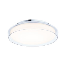 Paulmann 71075 LED ceiling luminaire Selection Bathroom Luena IP44 3000K 860lm 230V 16.5W glass, chrome bathroom luminaire