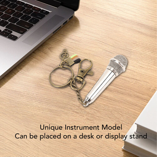Miniature modèle de microphone décoratif en métal pour bureau 2