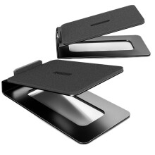 1 Pair Desk Speaker Stand with Anti-Vibration Pad 16 Tilt Angle Space-Saving Stand for PC Speakers for Studio Monitor