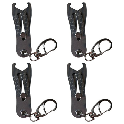 Portable Precise Thread Size Checker Keychain Nut & Bolt Thread Size Checker Bolt Size Finder Keychain for Measurement