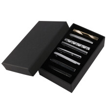 8-Delige Dasspeldjesset voor Heren Dasspeldclips voor Gewone Stropdassen Stropdas Bruiloft Zakelijke Clips met Doos, Kleur B: 8 Stuks + een