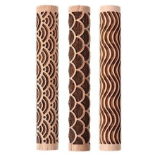 Solid Beech Wood Rolling Pin Clay Tools Wooden Rolling Pin Biscuit Mold Clay Rolling Pin Clay Pressing Pin Printing Pin
