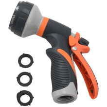 Hose Nozzle Garden Hose Nozzle Hose Spray Nozzle Leak Free High Pressure Heavy Duty 8 Pattern For Watering Plant Washing Cars Pets Shower