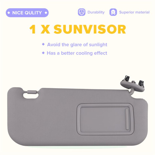 Car Sunshield Sunvisor Interior Sun Visor for  Yaris 2008-2013 74310-52810 Right 1