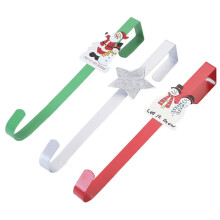 3 St 12 Tums JulkranshäNgare Tecknad över DöRrkrokar Vinter SnöGubbar Santa Star YtterdöRrshäNgare