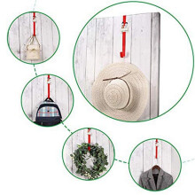 3 Pcs 12 Inch Christmas Wreath Hangers Cartoon Over the Door Hooks Winter Snowmen Santa Star Front Door Hangers