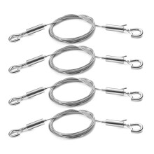 4 Pezzi di Kit di Cavi Regolabili per Appendere Quadri Kit di Appendere Cornici 1,5 M X 1,5 mm Cavo Metallico nel Acciaio Inossidabile per Appendere