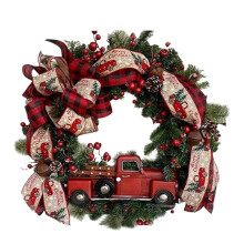 Red Truck Christmas Wreaths for Front Door Rustic Christmas Christmas Wreath Christmas Garland Decorations