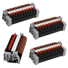 Confezione da 40 Terminali per Guida DIN, Terminali per Guida DIN PCT-211 da 0,08-4 Mm², Kit Morsettiera Nera, Blocco di Collegamento Elettrico