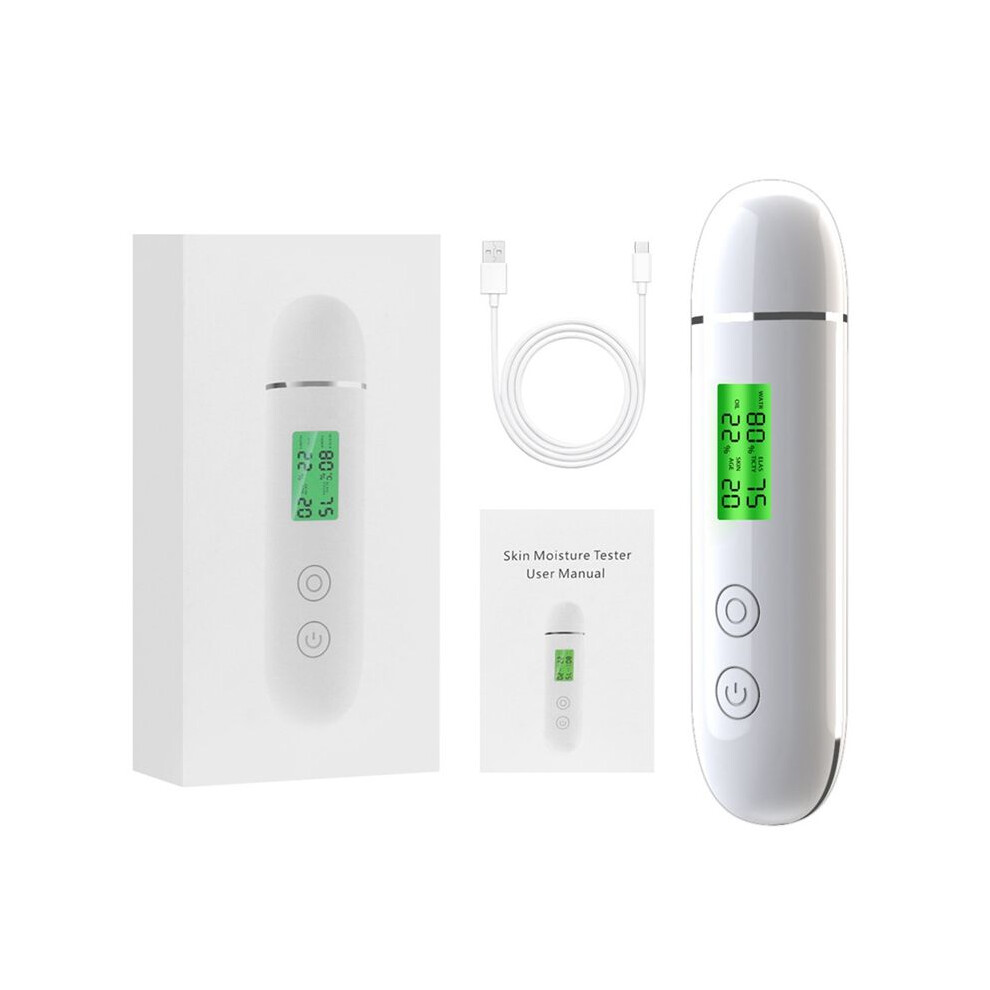 Skin Moisture Tester  Water and Oil Tester LCD Display Facial Skin Moisture Meter Fluorescent Agent Detector