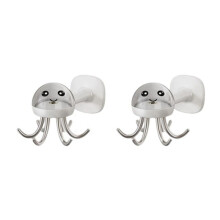 Multifunctional Kitchen Hooks 360 Rotation Octopus Shaped Non-Marking Adhesive Hooks in Bathroom A