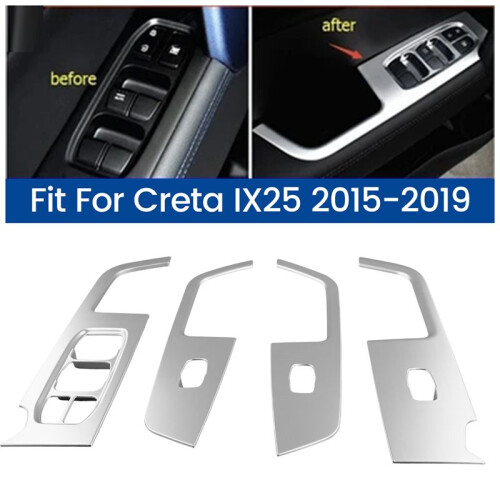 For  Ix25 Creta 2015-2019 Inner Door Armrest Window  Cover Decoration Control Panel 1