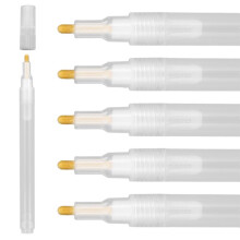Marqueurs de Peinture Acrylique, 6 Marqueurs Vides, Stylo de Retouche de Peinture Rechargeable, Marqueur de Peinture Rechargeable Ă TĂŞte Plate et